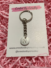 Load image into Gallery viewer, Silver Initial Keyring