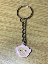 Load image into Gallery viewer, Pink Chimp Charm Keyring
