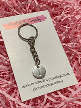 Load image into Gallery viewer, Silver Initial Keyring