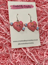 Load image into Gallery viewer, Valentines Smiley Heart Earrings