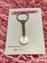 Load image into Gallery viewer, Silver Initial Keyring