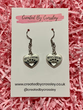 Load image into Gallery viewer, Best Friend Paw Heart Charm Earrings