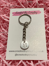 Load image into Gallery viewer, Silver Initial Keyring