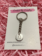 Load image into Gallery viewer, Silver Initial Keyring