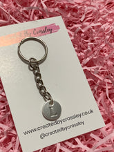 Load image into Gallery viewer, Silver Initial Keyring