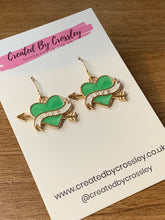 Load image into Gallery viewer, Colourful Love Heart Charm Earrings