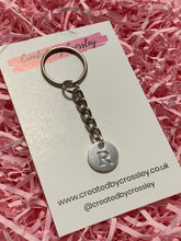 Load image into Gallery viewer, Silver Initial Keyring