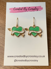 Load image into Gallery viewer, Colourful Love Heart Charm Earrings