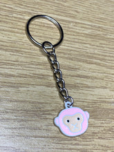 Load image into Gallery viewer, Pink Chimp Charm Keyring
