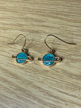 Load image into Gallery viewer, Colourful Space Planet Charm Earrings