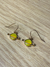 Load image into Gallery viewer, Colourful Space Planet Charm Earrings
