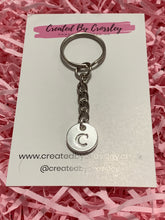 Load image into Gallery viewer, Silver Initial Keyring
