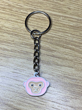 Load image into Gallery viewer, Pink Chimp Charm Keyring