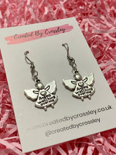 Load image into Gallery viewer, Detailed Angel Charm Earrings