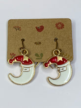 Load image into Gallery viewer, Santa Moon Charm Earrings