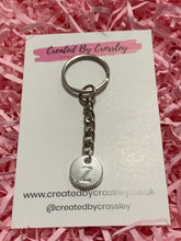 Load image into Gallery viewer, Silver Initial Keyring