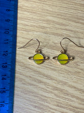 Load image into Gallery viewer, Colourful Space Planet Charm Earrings