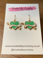 Load image into Gallery viewer, Colourful Love Heart Charm Earrings