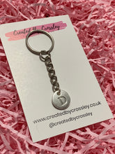 Load image into Gallery viewer, Silver Initial Keyring