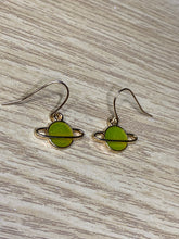 Load image into Gallery viewer, Colourful Space Planet Charm Earrings