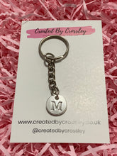 Load image into Gallery viewer, Silver Initial Keyring