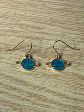 Load image into Gallery viewer, Colourful Space Planet Charm Earrings