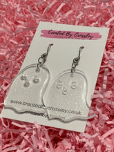 Load image into Gallery viewer, Sparkly Cute Ghost Earrings