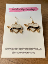 Load image into Gallery viewer, Colourful Love Heart Charm Earrings