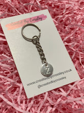 Load image into Gallery viewer, Silver Initial Keyring