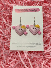 Load image into Gallery viewer, Valentines Smiley Heart Earrings