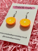 Load image into Gallery viewer, Orange Slice charm Earrings