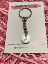 Load image into Gallery viewer, Silver Initial Keyring