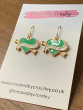 Load image into Gallery viewer, Colourful Love Heart Charm Earrings