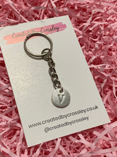 Load image into Gallery viewer, Silver Initial Keyring