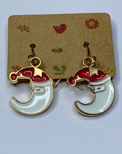 Load image into Gallery viewer, Santa Moon Charm Earrings