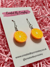 Load image into Gallery viewer, Orange Slice charm Earrings