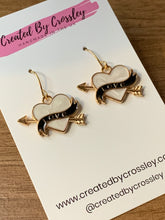 Load image into Gallery viewer, Colourful Love Heart Charm Earrings