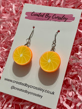 Load image into Gallery viewer, Orange Slice charm Earrings