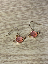 Load image into Gallery viewer, Colourful Space Planet Charm Earrings