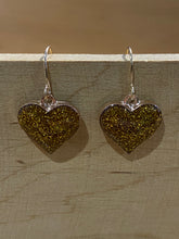 Load image into Gallery viewer, Glitter Heart Charm Earrings