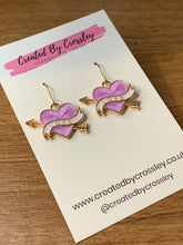 Load image into Gallery viewer, Colourful Love Heart Charm Earrings