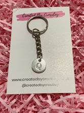 Load image into Gallery viewer, Silver Initial Keyring