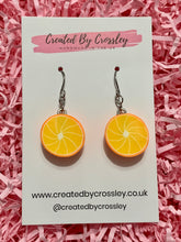 Load image into Gallery viewer, Orange Slice charm Earrings