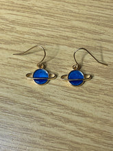 Load image into Gallery viewer, Colourful Space Planet Charm Earrings