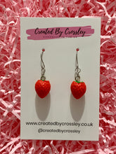 Load image into Gallery viewer, 3D Mini Strawberry Charm Earrings