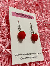 Load image into Gallery viewer, 3D Mini Strawberry Charm Earrings