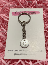 Load image into Gallery viewer, Silver Initial Keyring