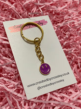 Load image into Gallery viewer, Smiley Colourful Charm Keyring