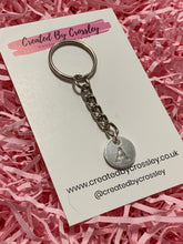 Load image into Gallery viewer, Silver Initial Keyring