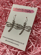 Load image into Gallery viewer, Large Dragonfly Charm Earrings